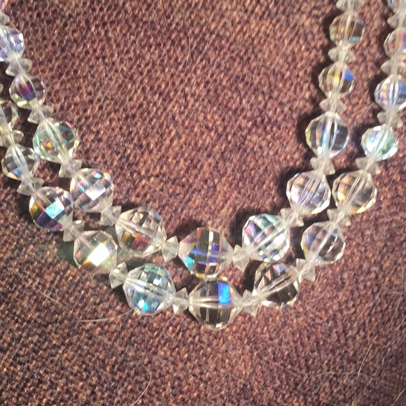 Vintage Crystal doble necklace - Picture 1 of 2